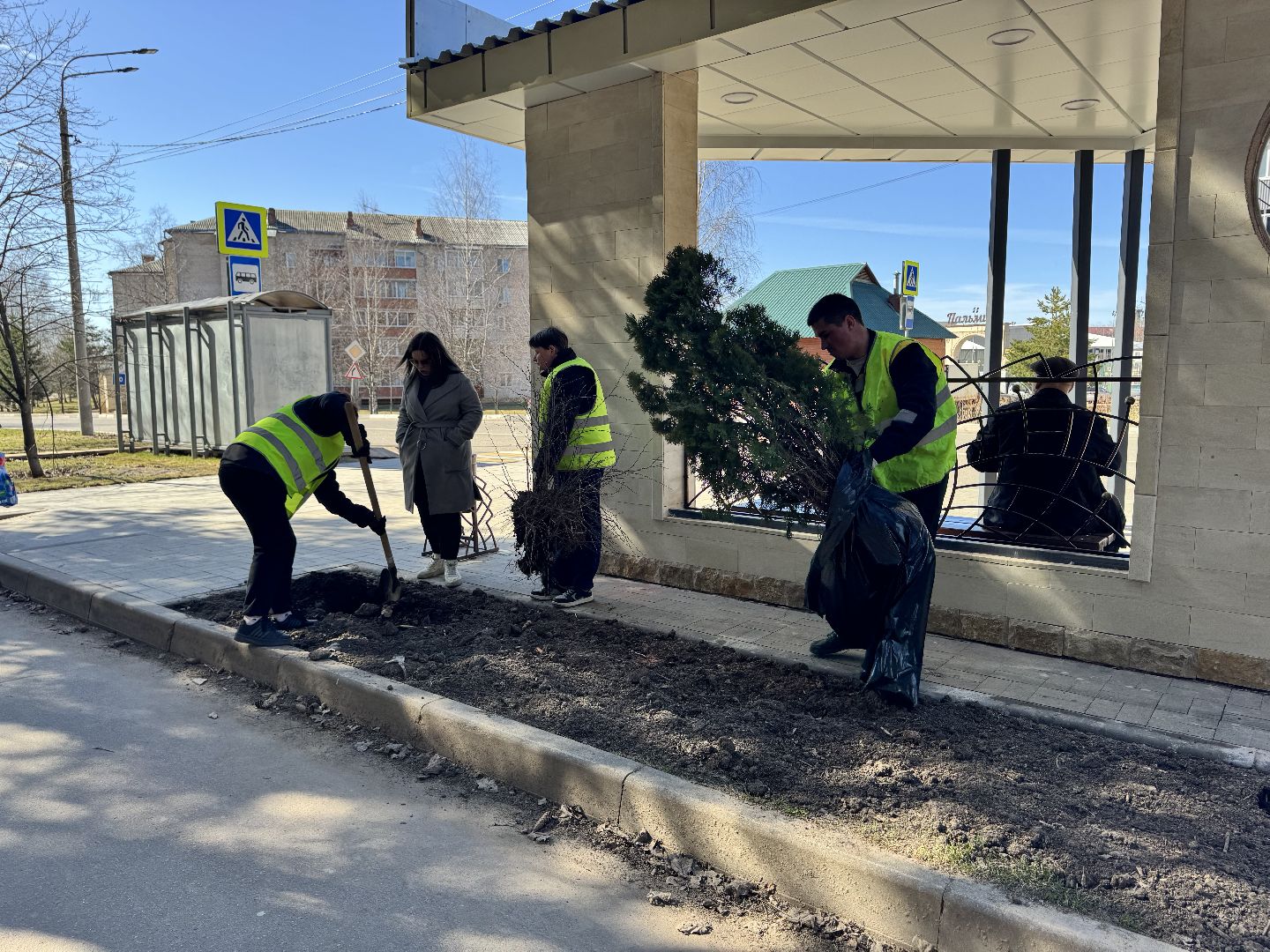 шаховская, вазоны, благоуйстройство,