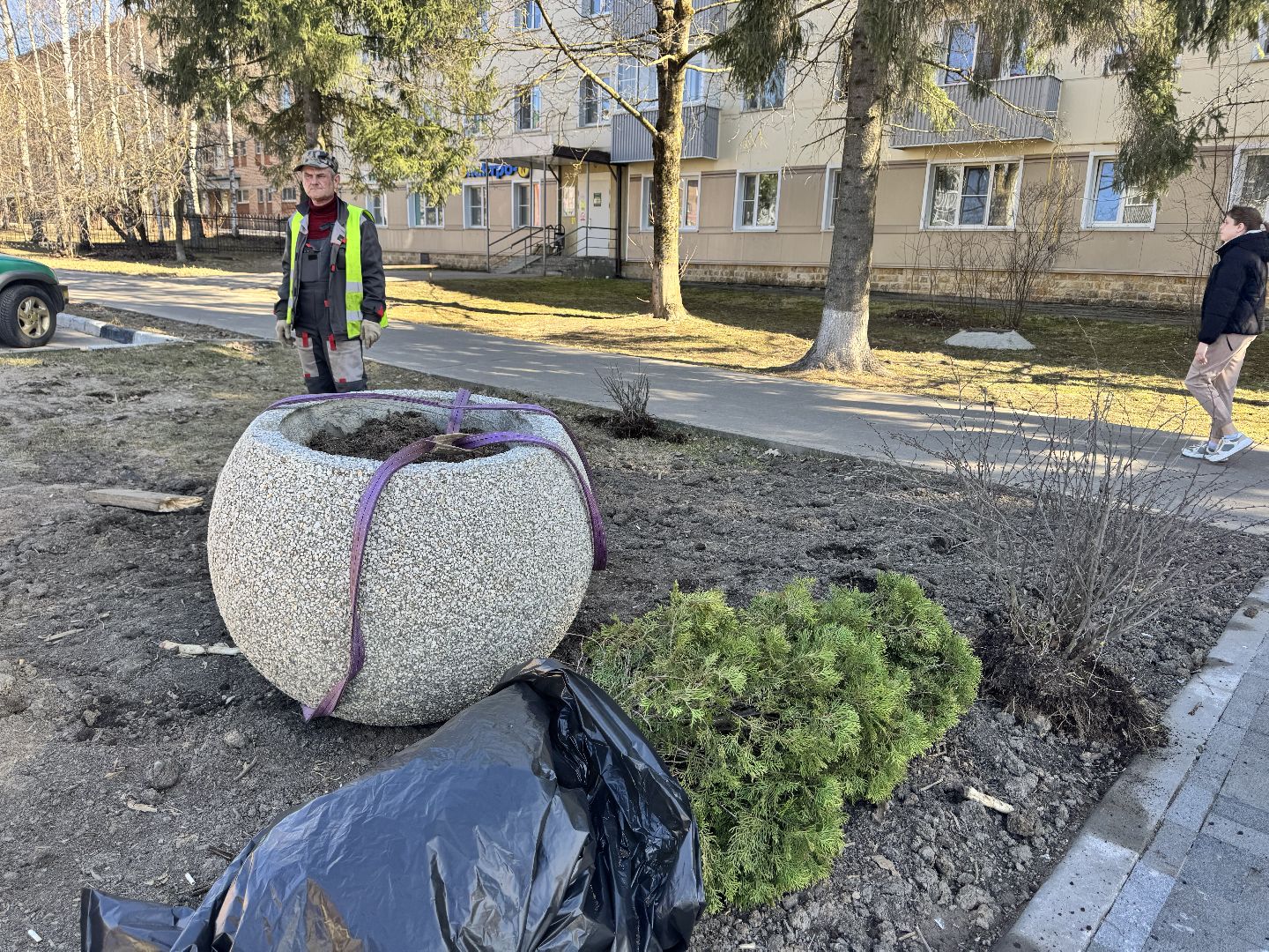шаховская, вазоны, благоуйстройство,