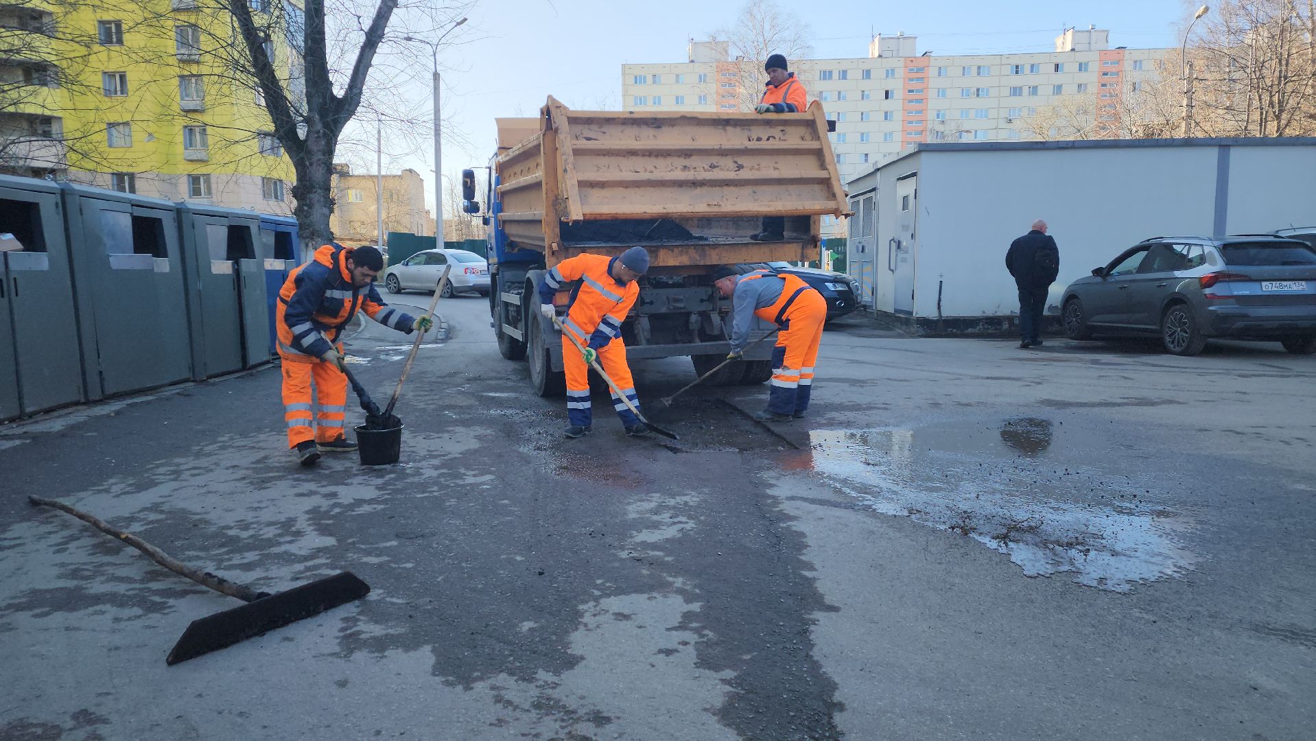 вертикалки, ивантеевка, коммунальная служба, ямочный ремонт, асфальтирование дворов дорог,