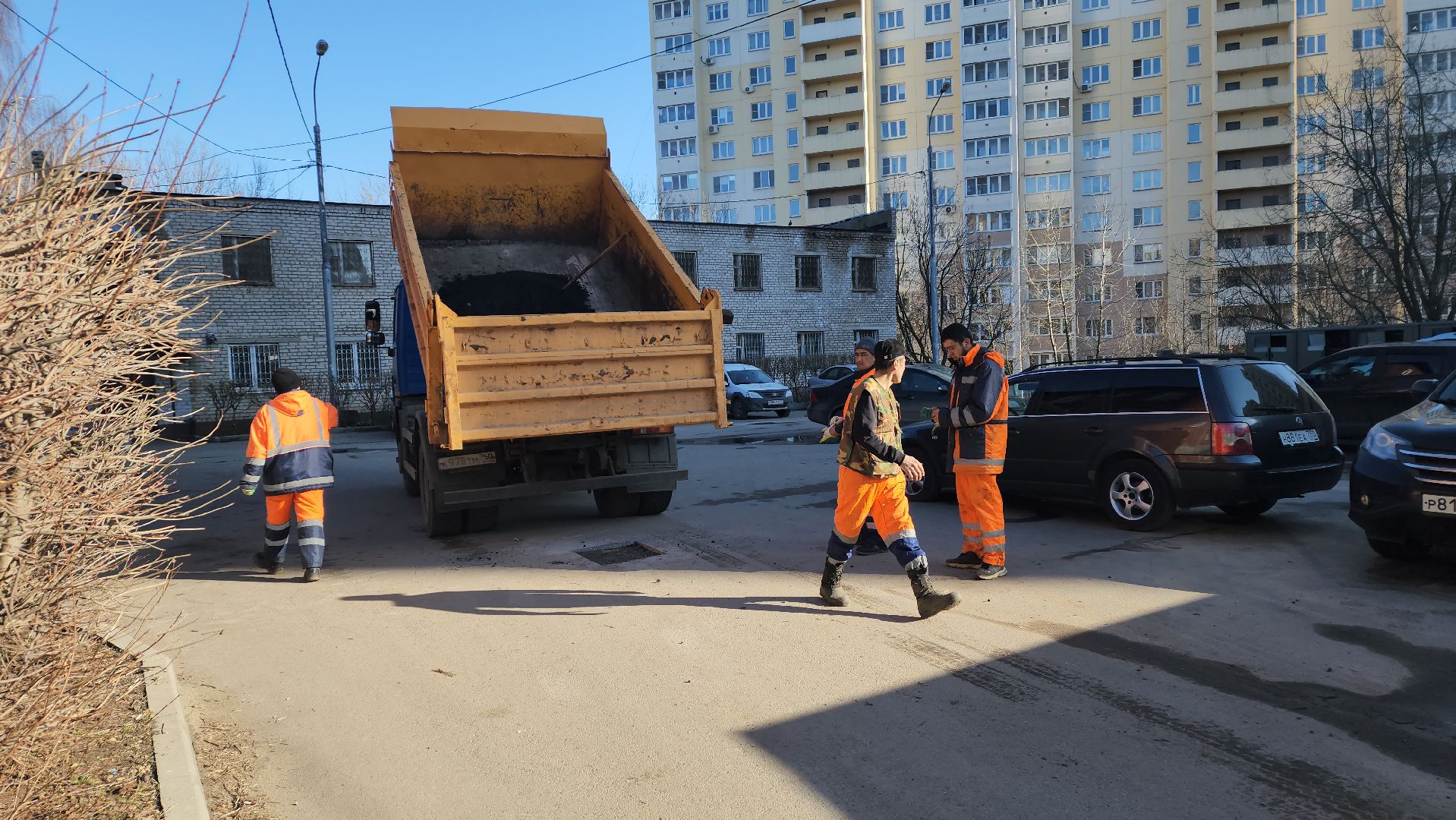 вертикалки, ивантеевка, коммунальная служба, ямочный ремонт, асфальтирование дворов дорог,
