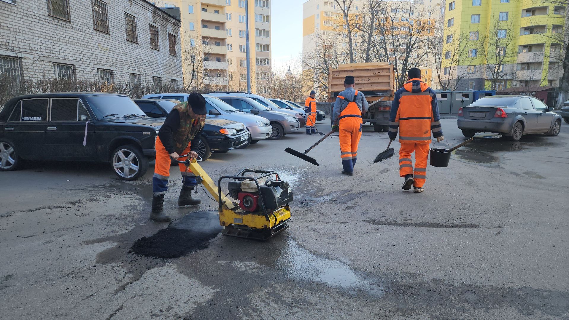 вертикалки, ивантеевка, коммунальная служба, ямочный ремонт, асфальтирование дворов дорог,