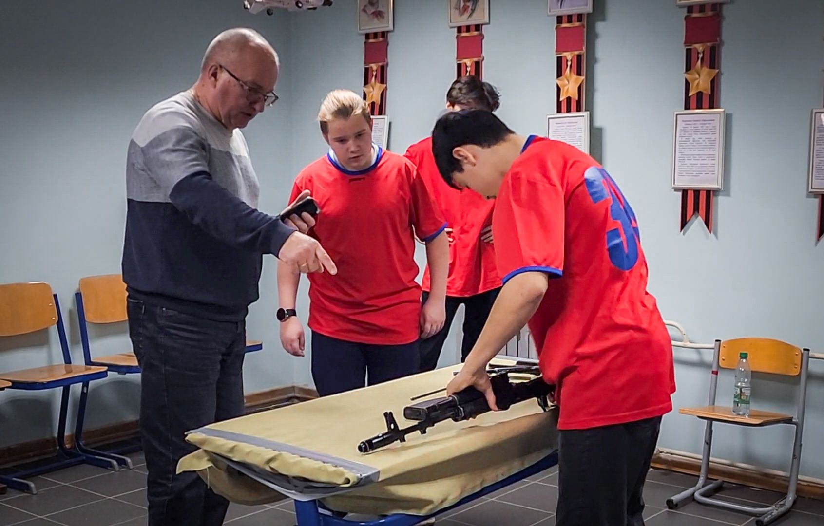 Бронницы, Соревнования по стрельбе, Студенты, Школьники, 80-летие победы,