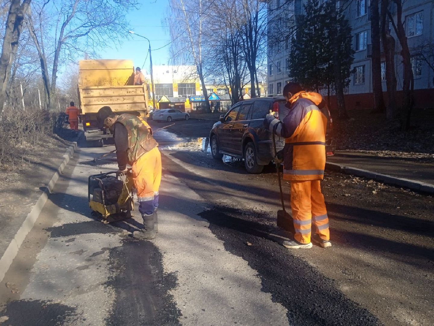 ивантеевка, пушкинский, ямочный ремонт, асфальтирование дворов дорог, коммунальная служба, вертикалки,