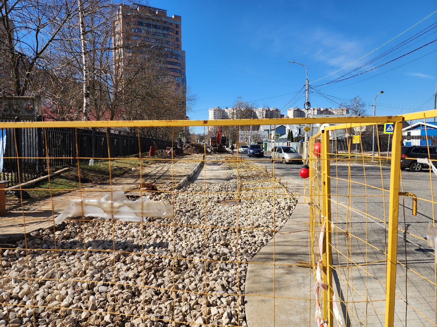 раменское, строительство, жкх, на улице мира прокладывают ливневую канализацию,