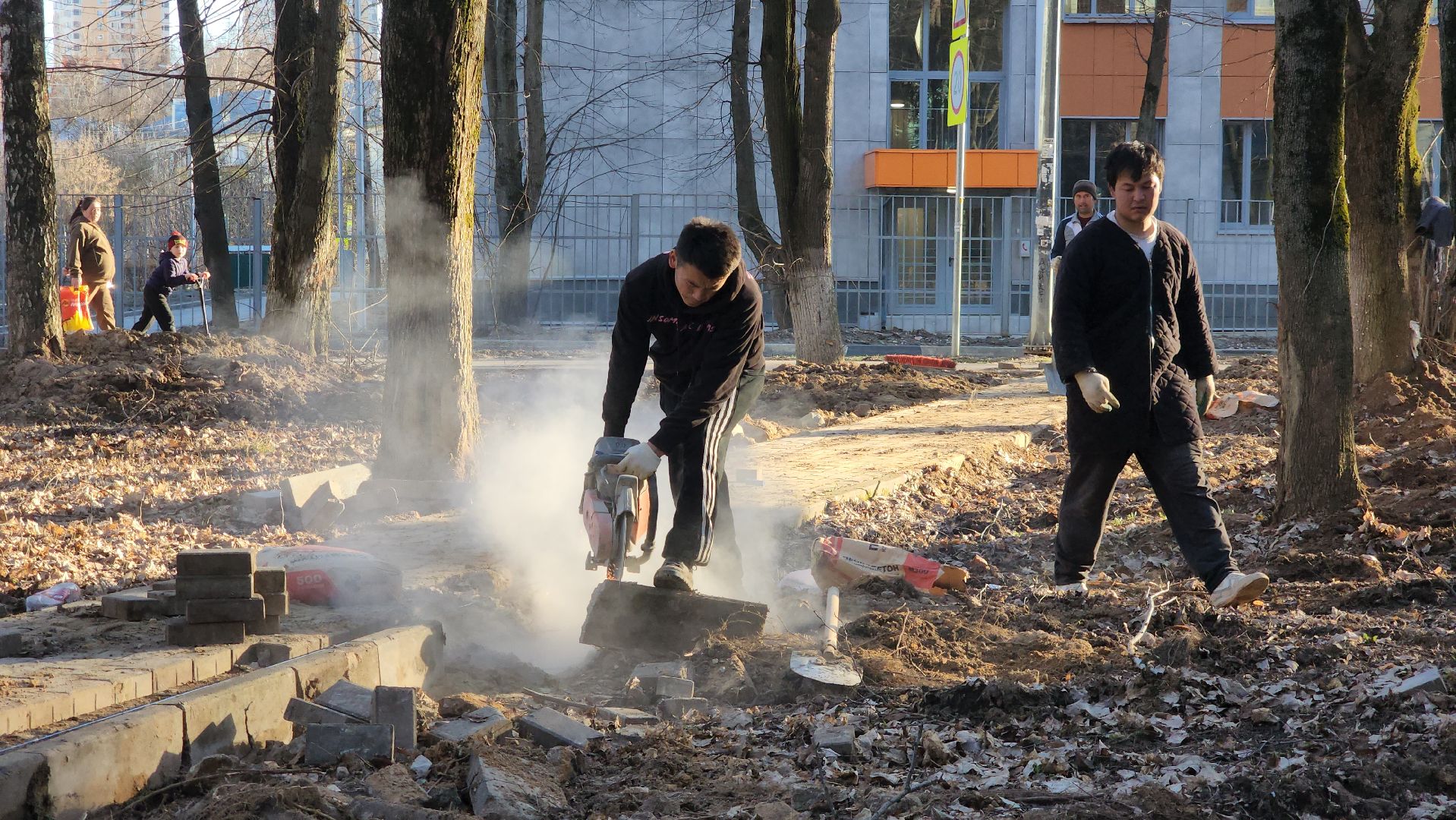 Пешеходные зоны, тропинки, Лобня,