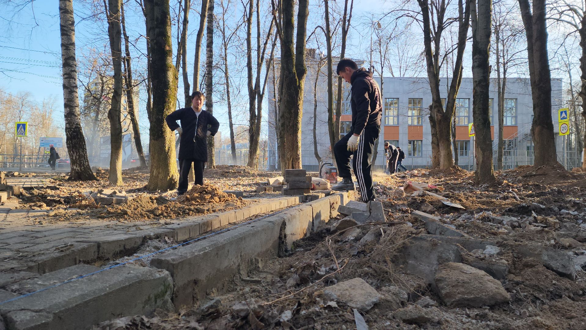 Пешеходные зоны, тропинки, Лобня,