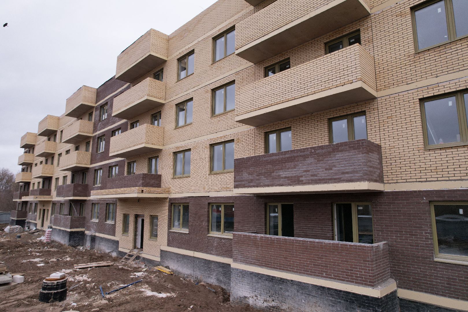 видео с коптера, дом для переселенцев в Талдоме,