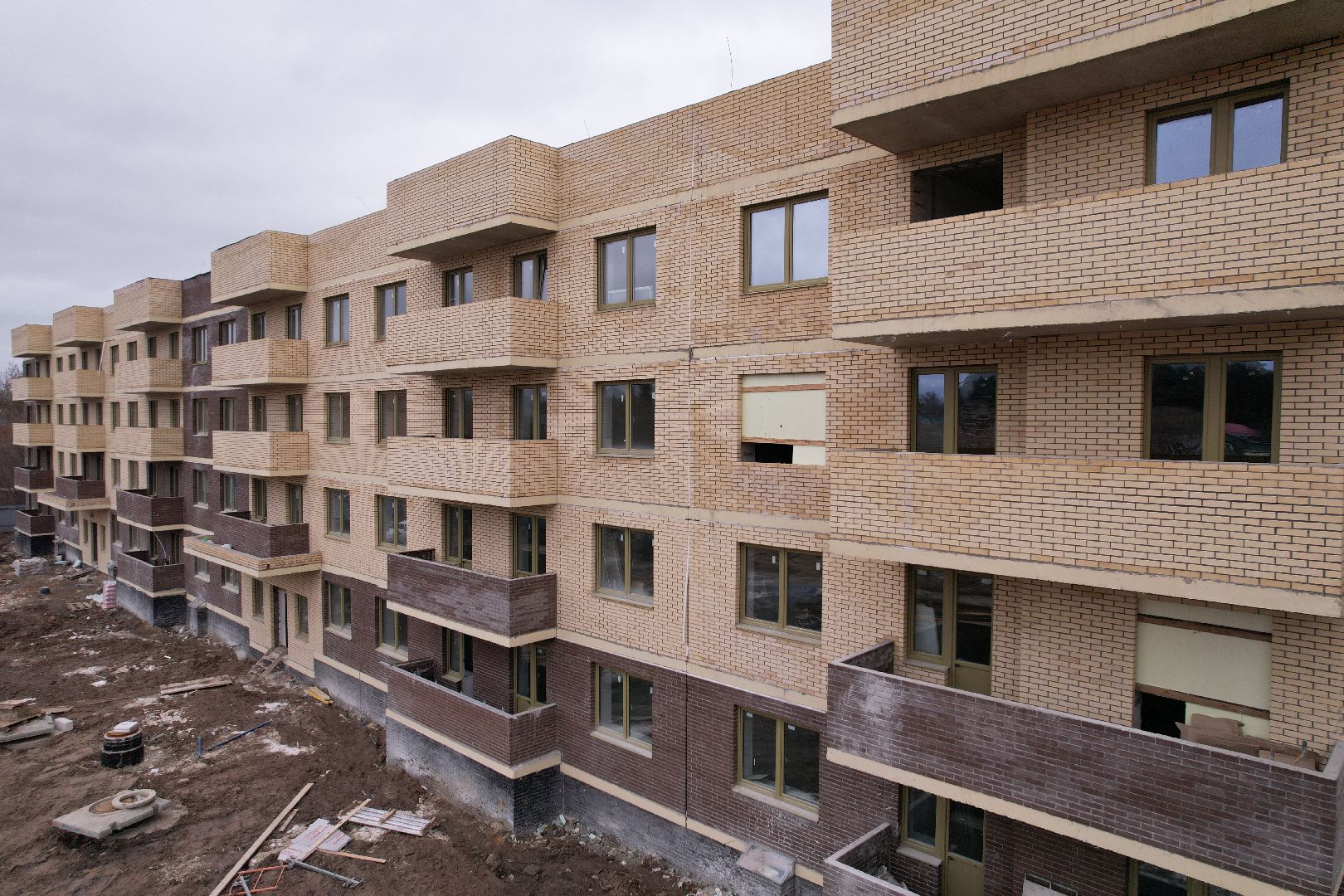 видео с коптера, дом для переселенцев в Талдоме,