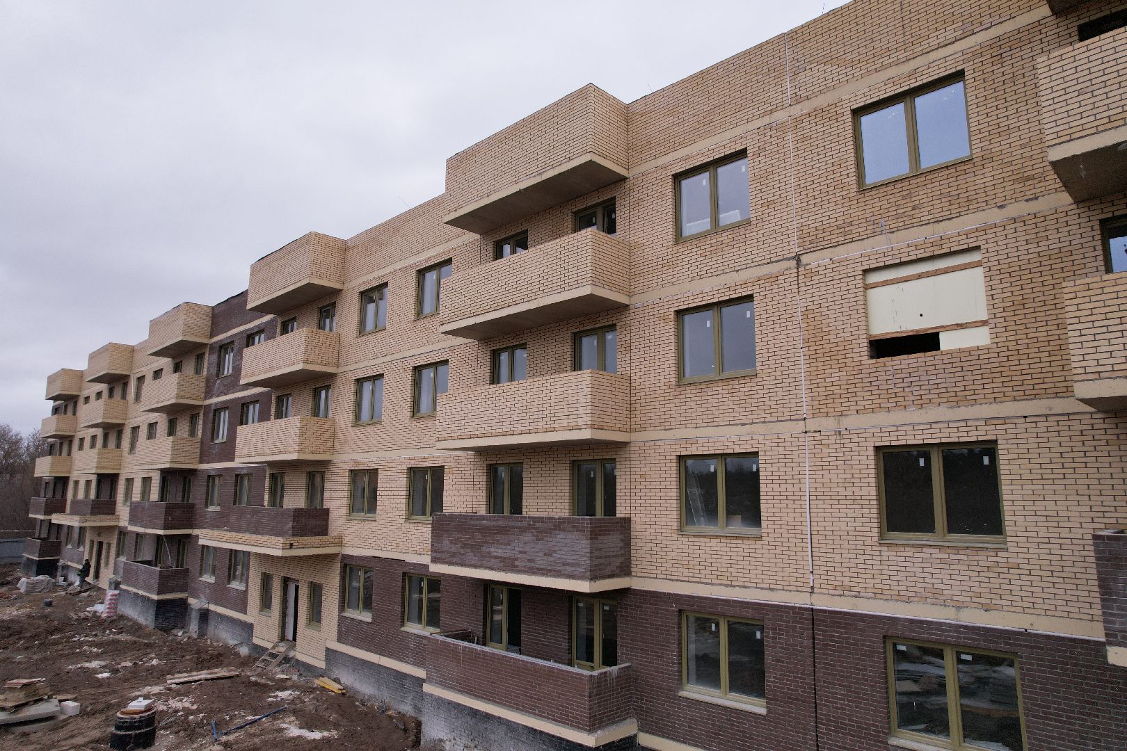 видео с коптера, дом для переселенцев в Талдоме,