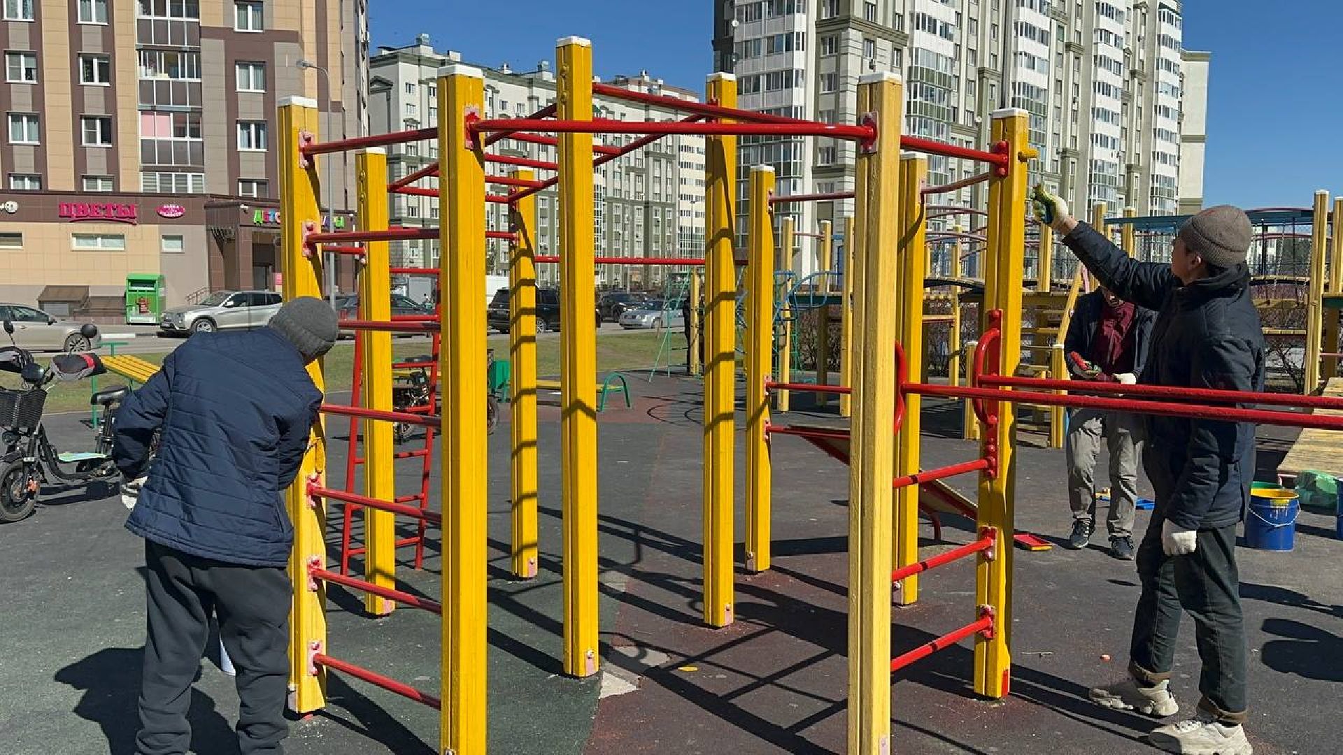 ремонт детских площадок, домодедово,