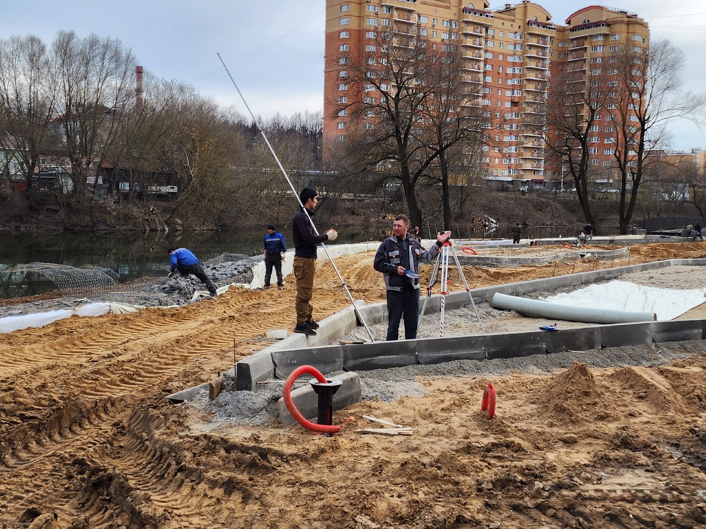 Чехов, улица Береговая, река теребенка, набережная, благоустройство, реконструкция, строительство, ливневая канализация, ливневка, инженерные сети,