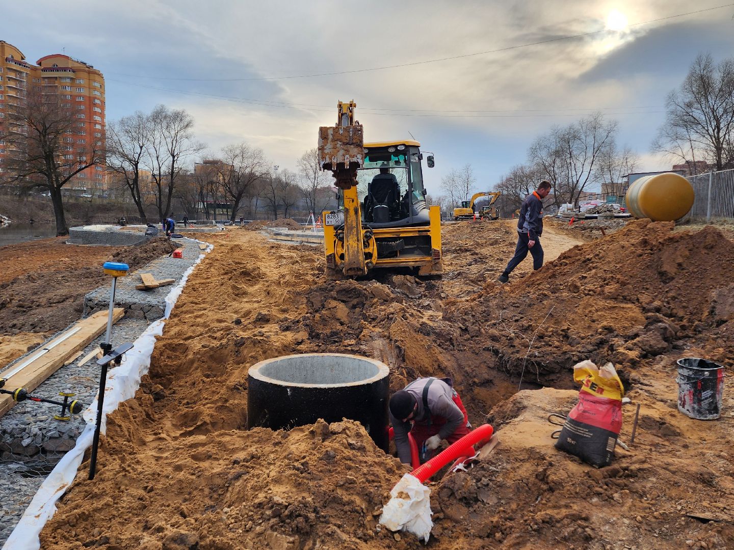 Чехов, улица Береговая, река теребенка, набережная, благоустройство, реконструкция, строительство, ливневая канализация, ливневка, инженерные сети,