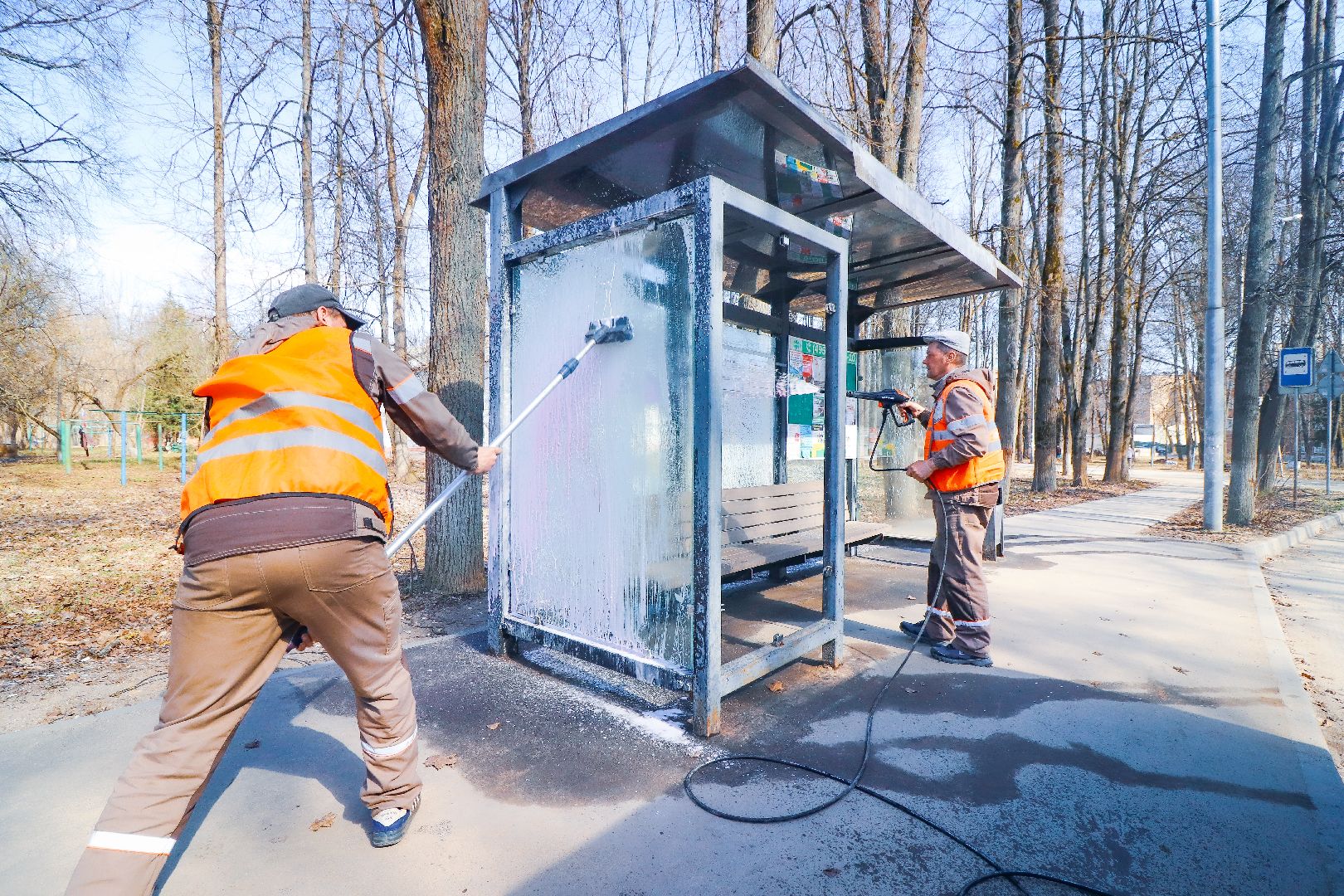 Клин, общество, ЖКХ, дороги, мойка остановок,