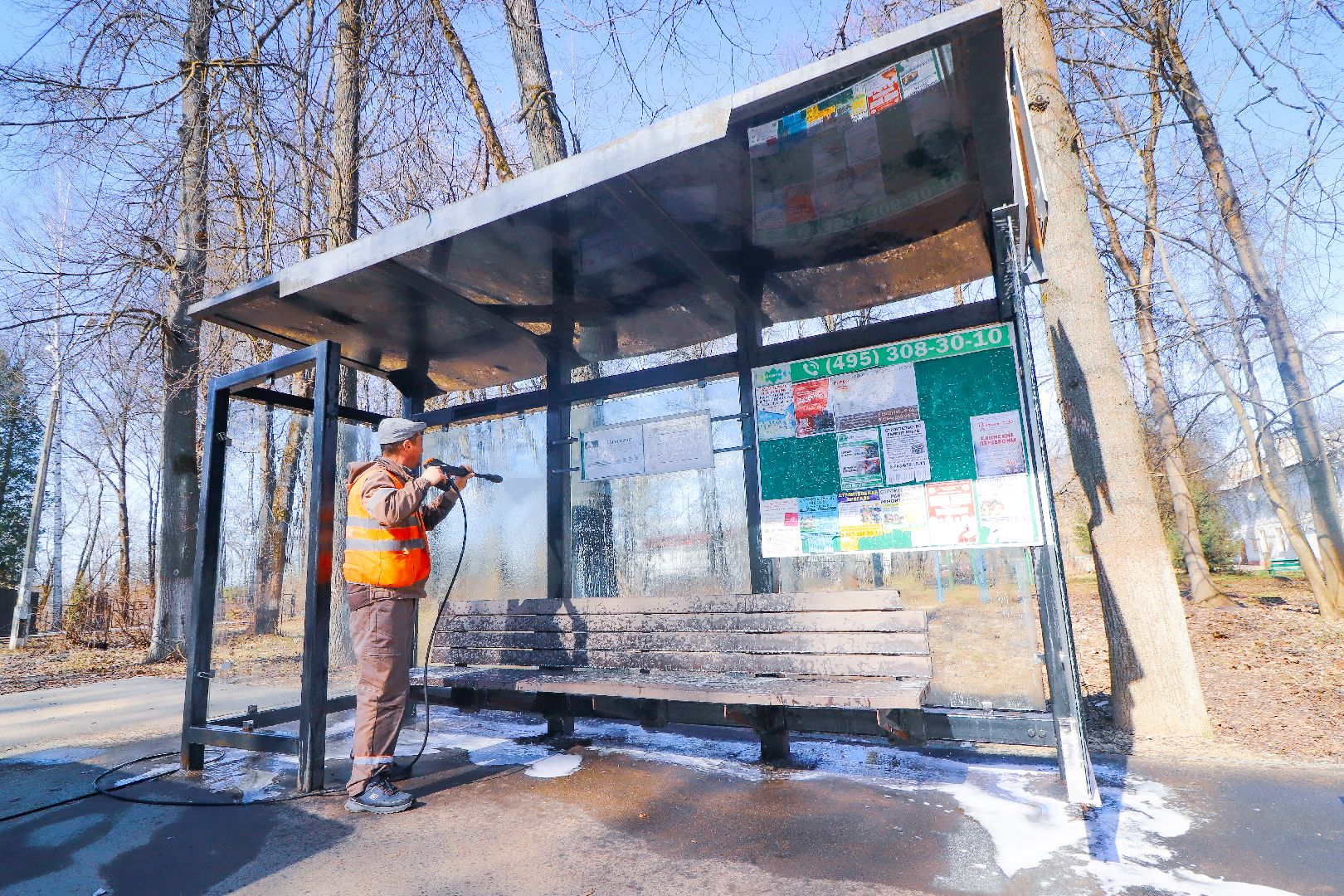 Клин, общество, ЖКХ, дороги, мойка остановок,