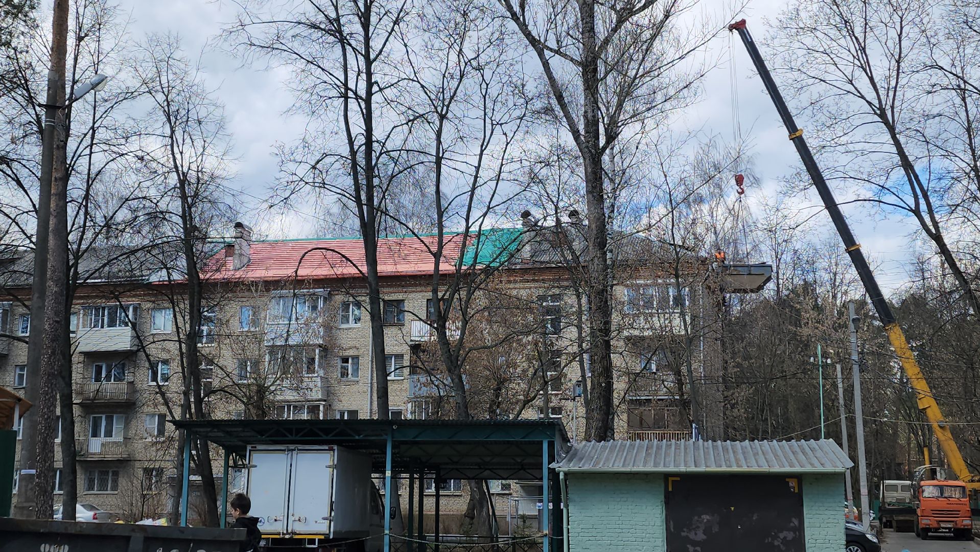 пушкино, капремонт, крыша, жилой дом,работы, рабочие,вертикалки,