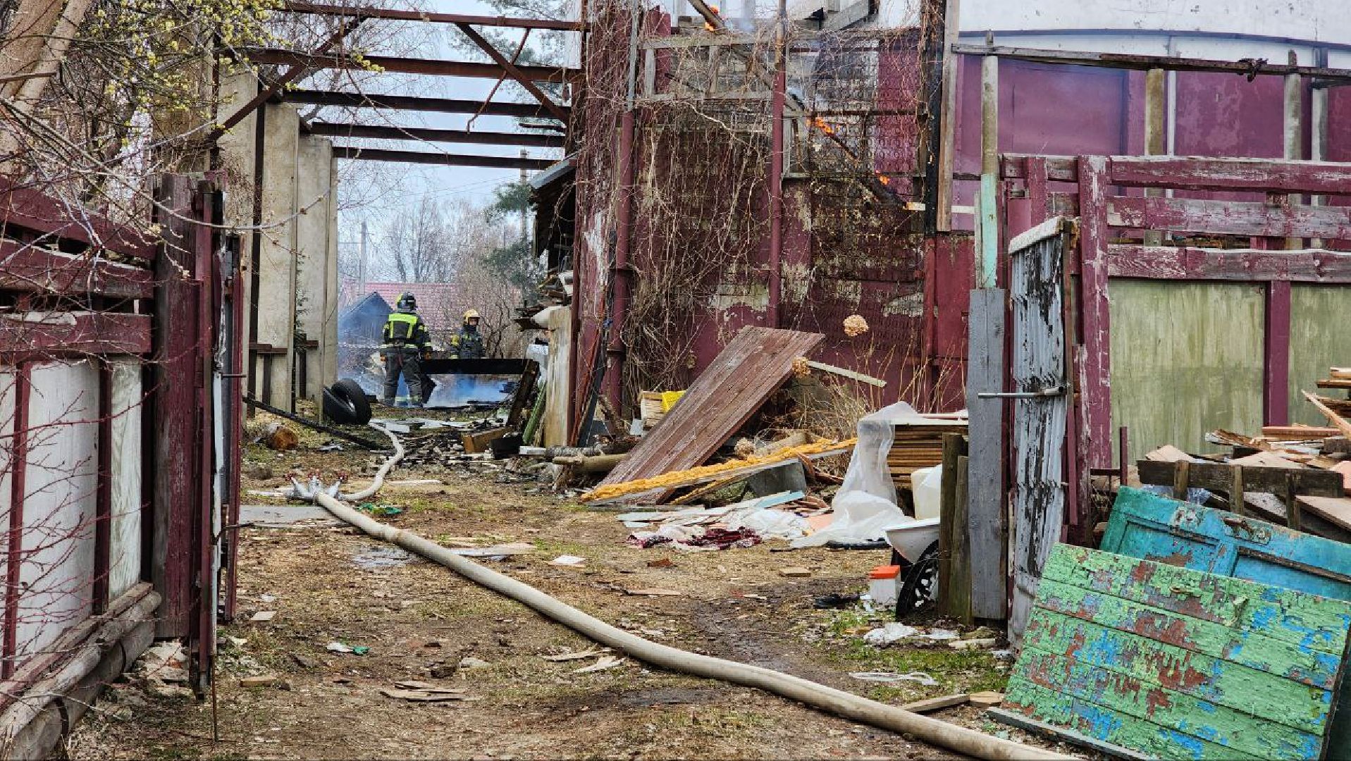 дмитров, пожар, чп на улице аллейная,