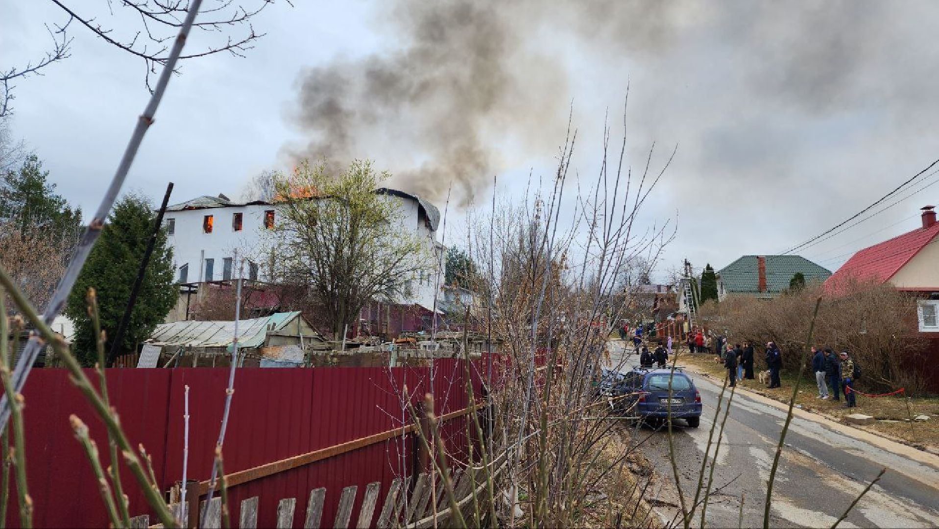 дмитров, пожар, чп на улице аллейная,