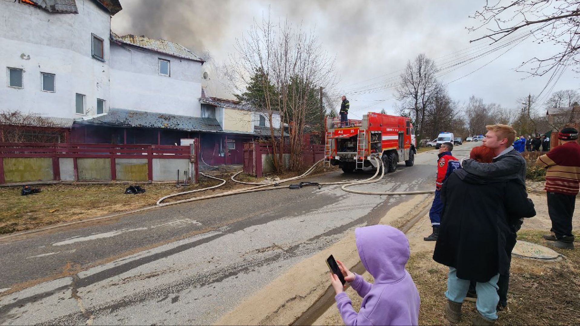 дмитров, пожар, чп на улице аллейная,