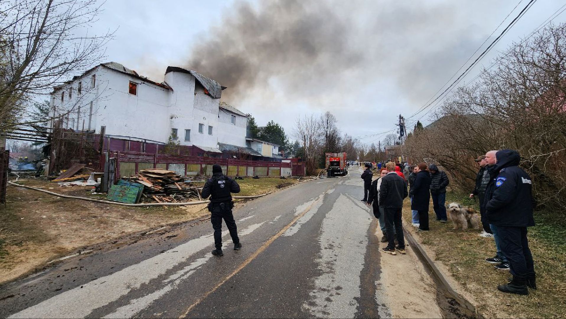 дмитров, пожар, чп на улице аллейная,