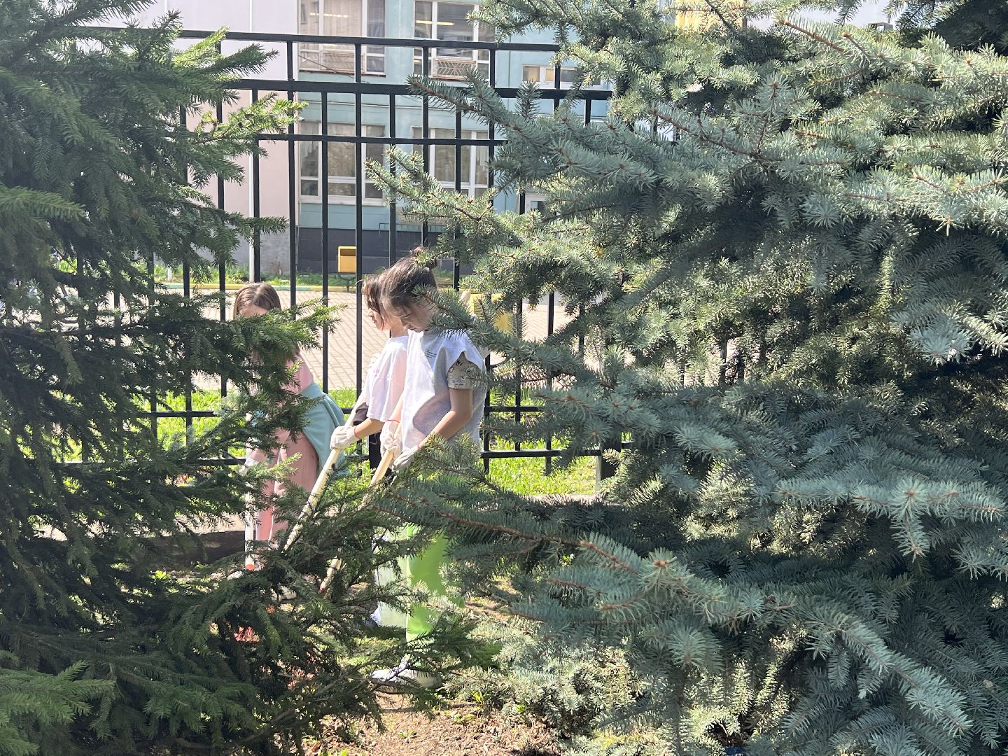 Химки, микрорайон Планерная, лицей №15, школа, дети, субботник, уборка