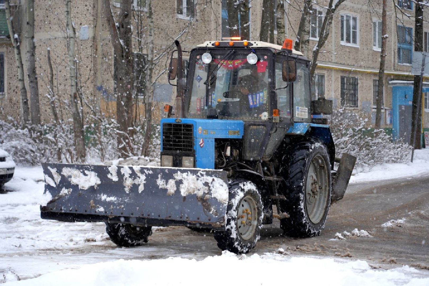 благоустройство, снегопад, сергиев посад, сергиево-посадский городской округ, уборка снега, апрельский снегопад,