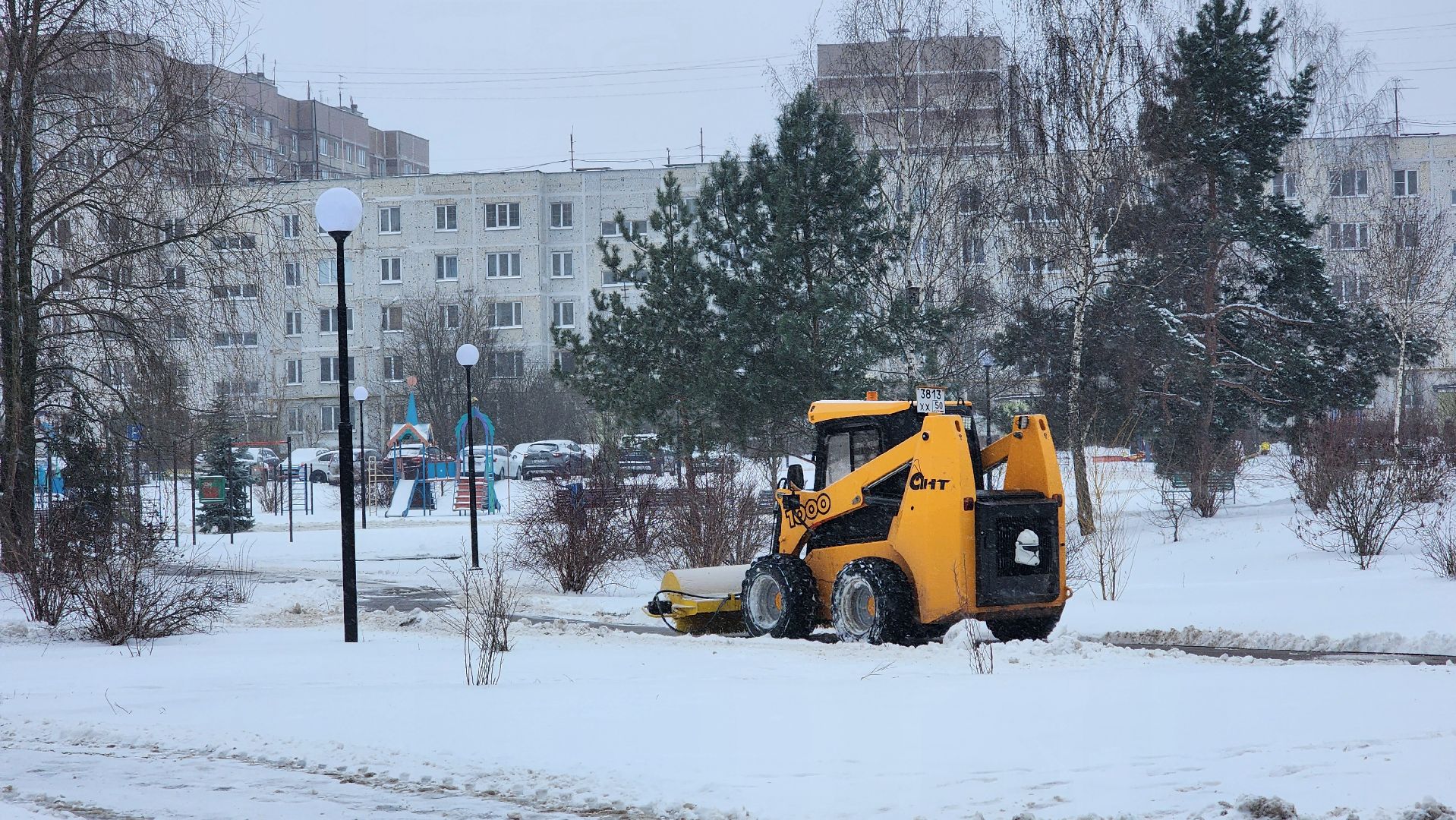 ЖКХ, уборка снега, снегопад, Лосино-Петровский,