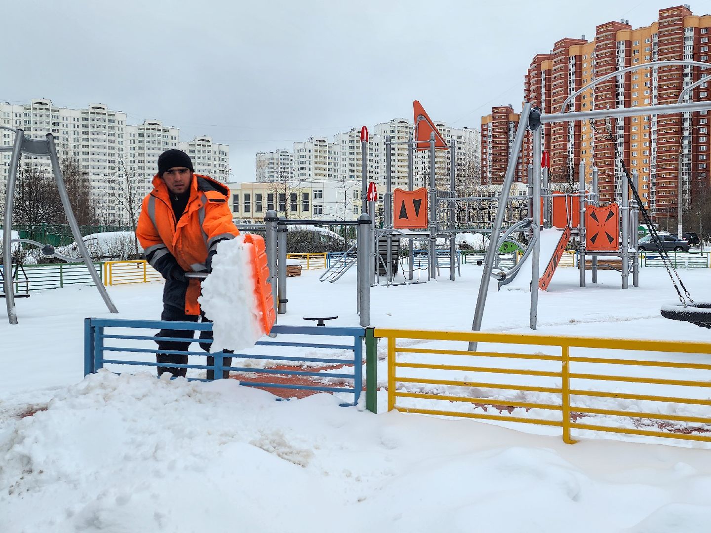 Подольск, Благоустройство, Последствия снегопада, Коммунальщики,