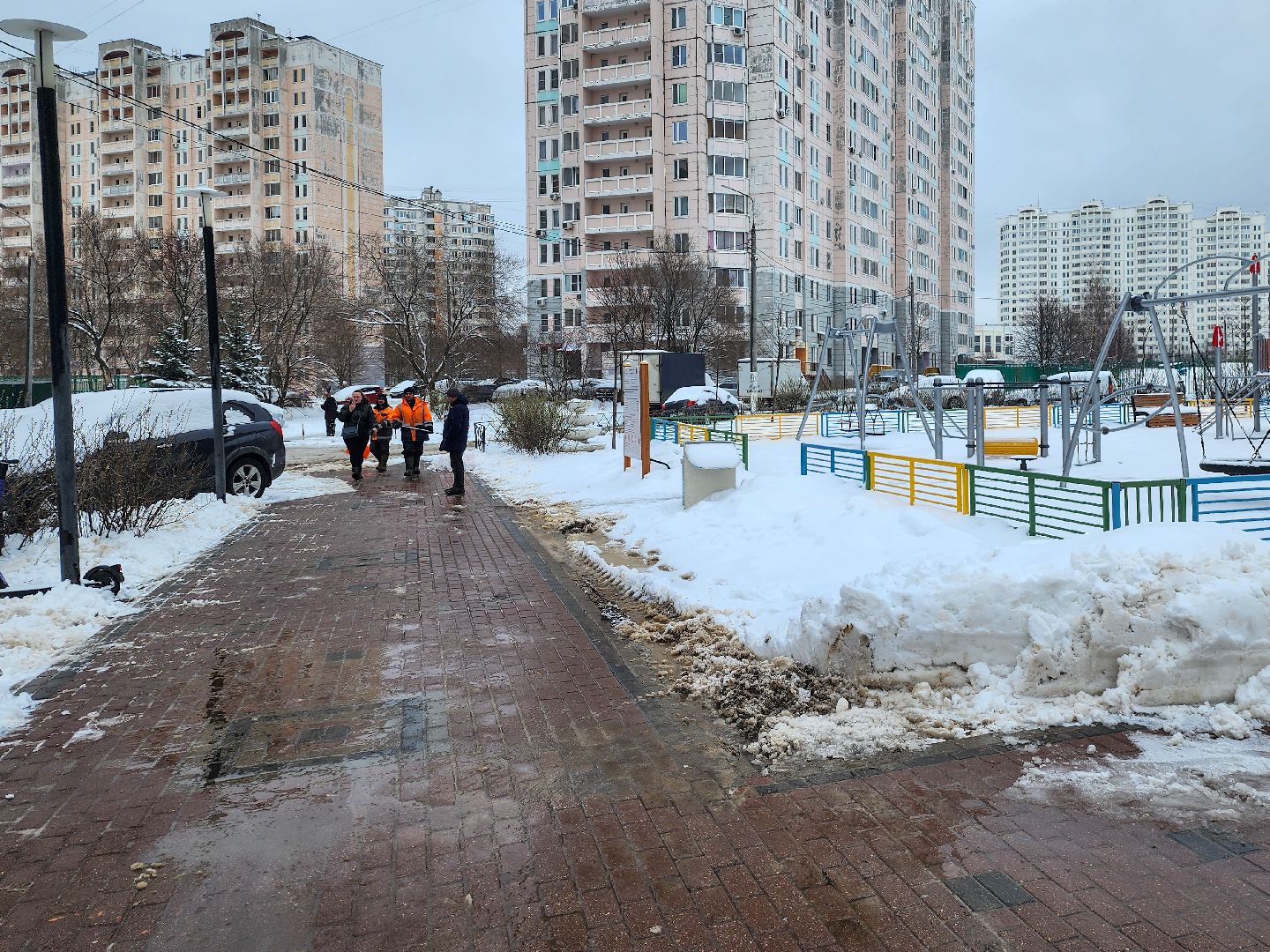 Подольск, Благоустройство, Последствия снегопада, Коммунальщики,