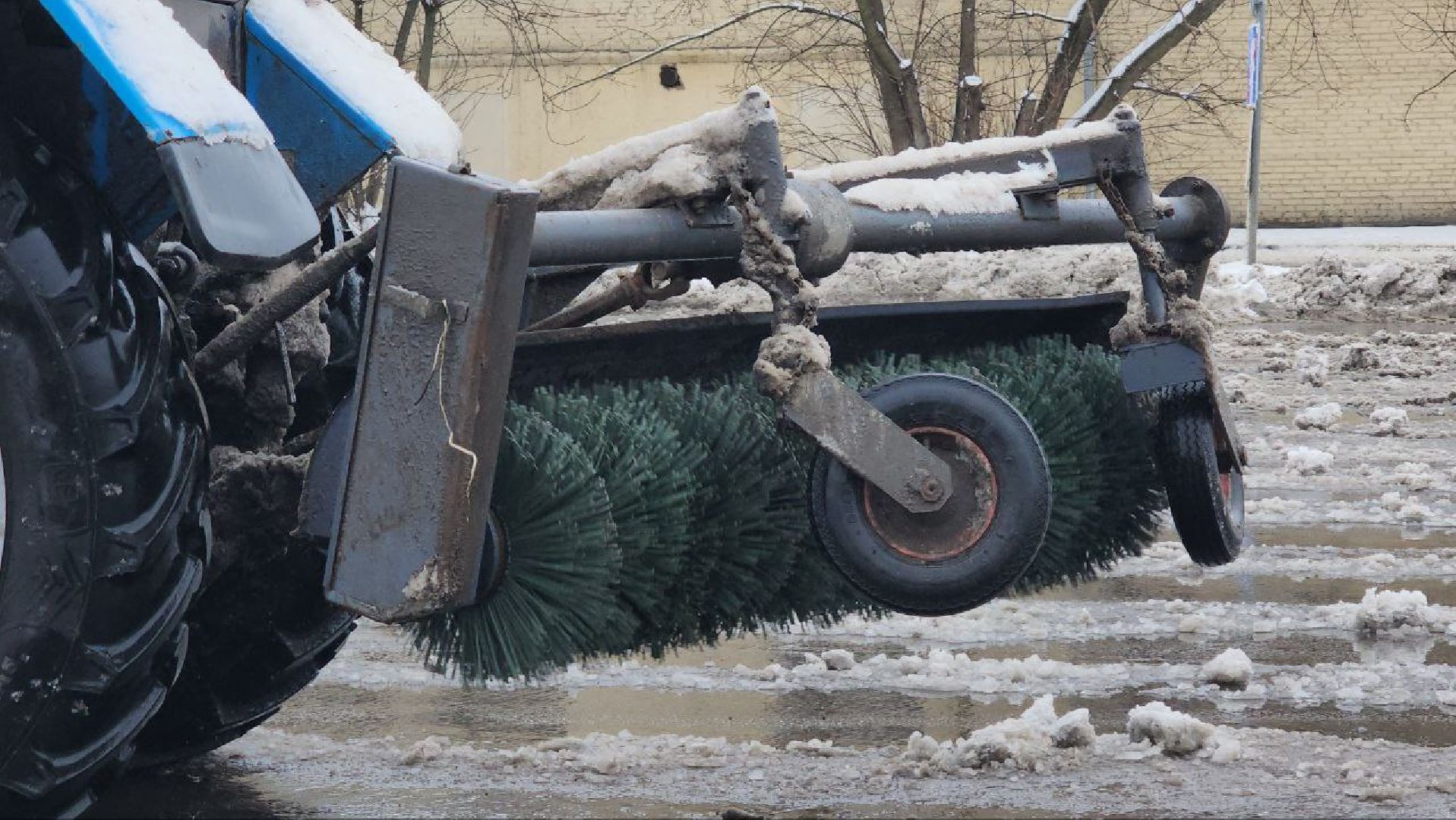 луховицы, уборка города от снега, аллея славы,