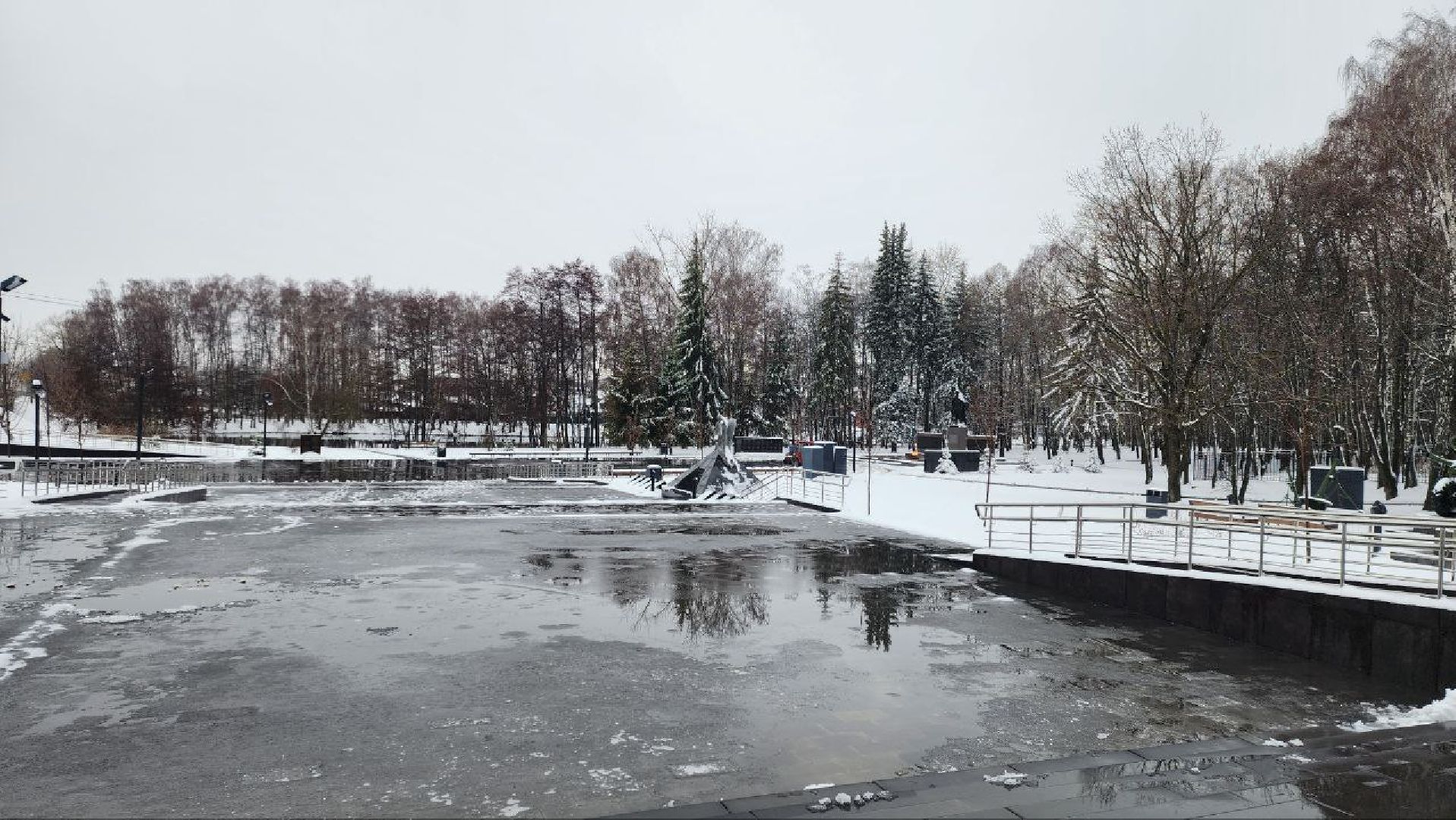 луховицы, уборка города от снега, аллея славы,