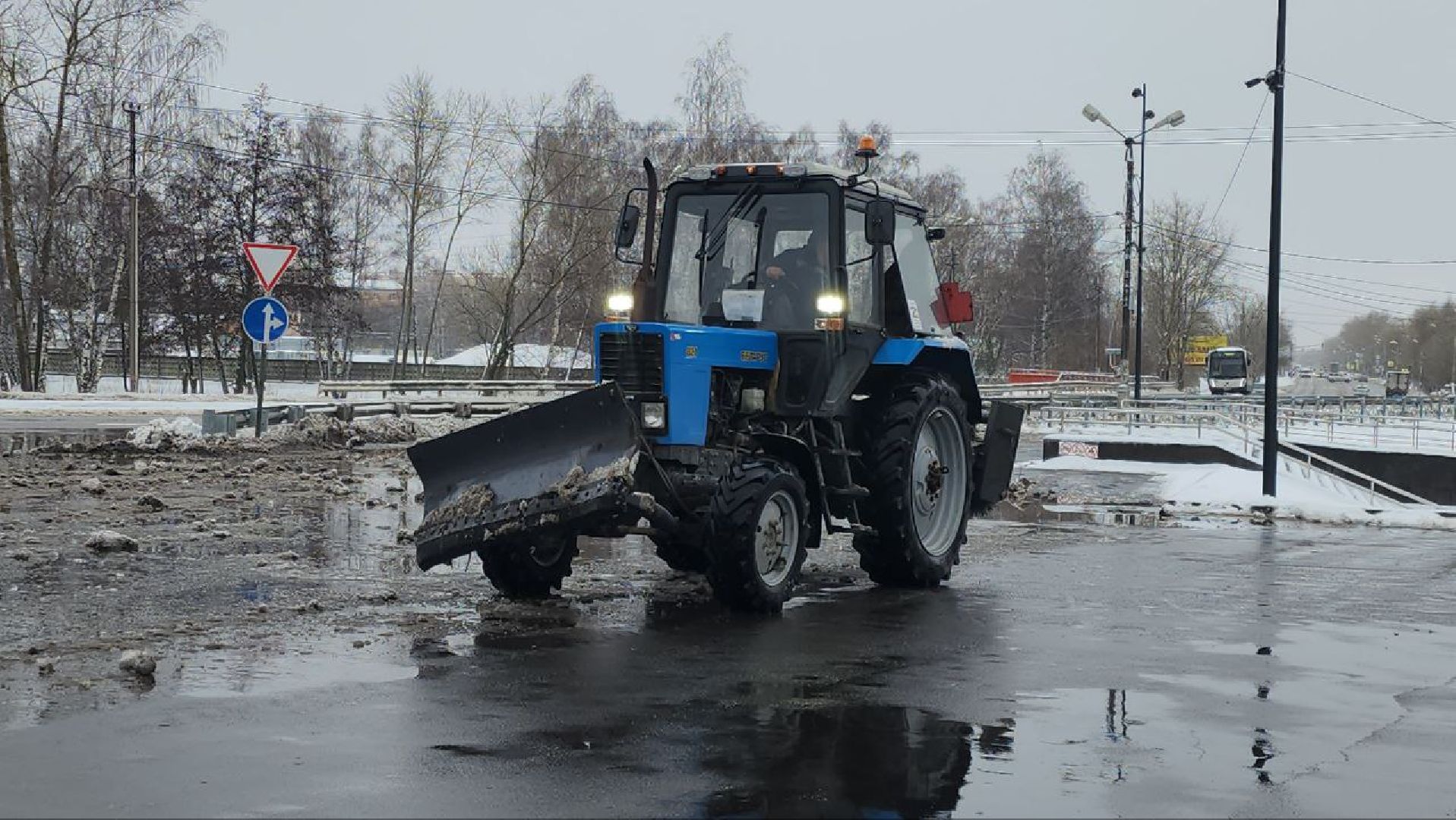 луховицы, уборка города от снега, аллея славы,