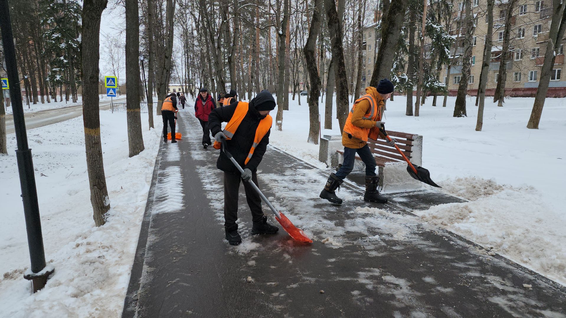 убока снега, монино, механизированная уборка,