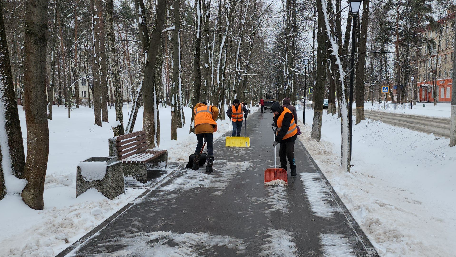 убока снега, монино, механизированная уборка,