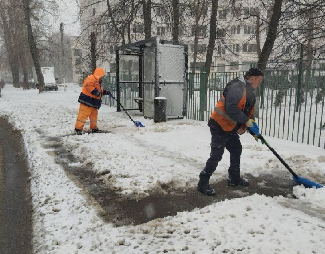 воскресенск, уборка снега, циклон зион,