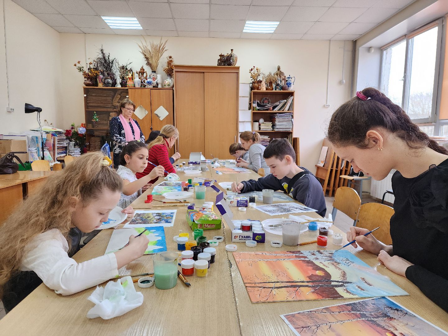 ногинск, жены участников сво, рисование, мастер класс, общество, художник,