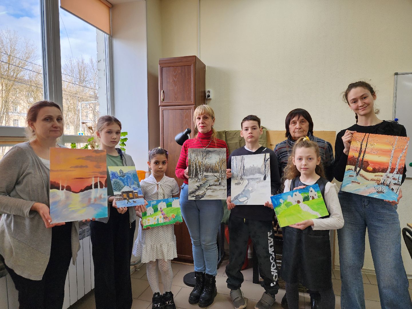 ногинск, жены участников сво, рисование, мастер класс, общество, художник,