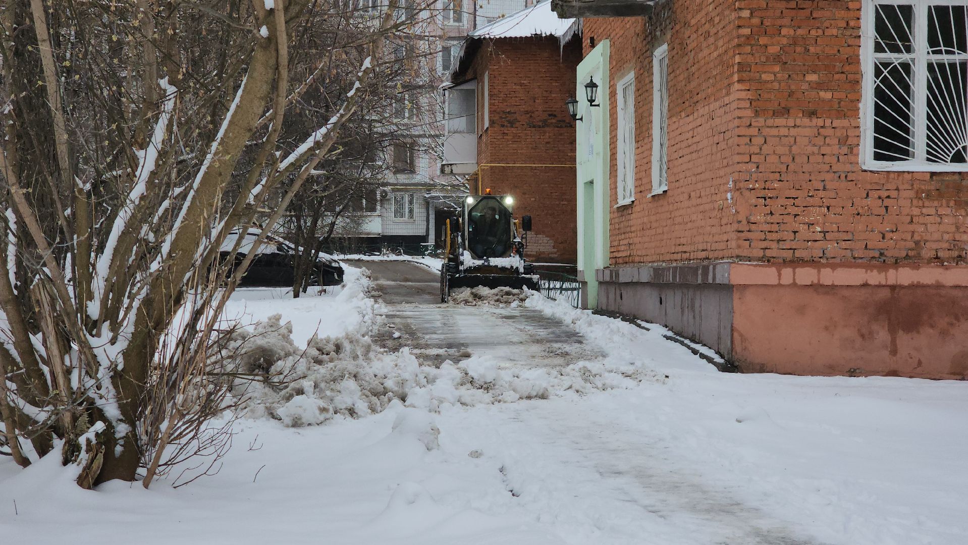 Уборка снега, Лобня, Снег,