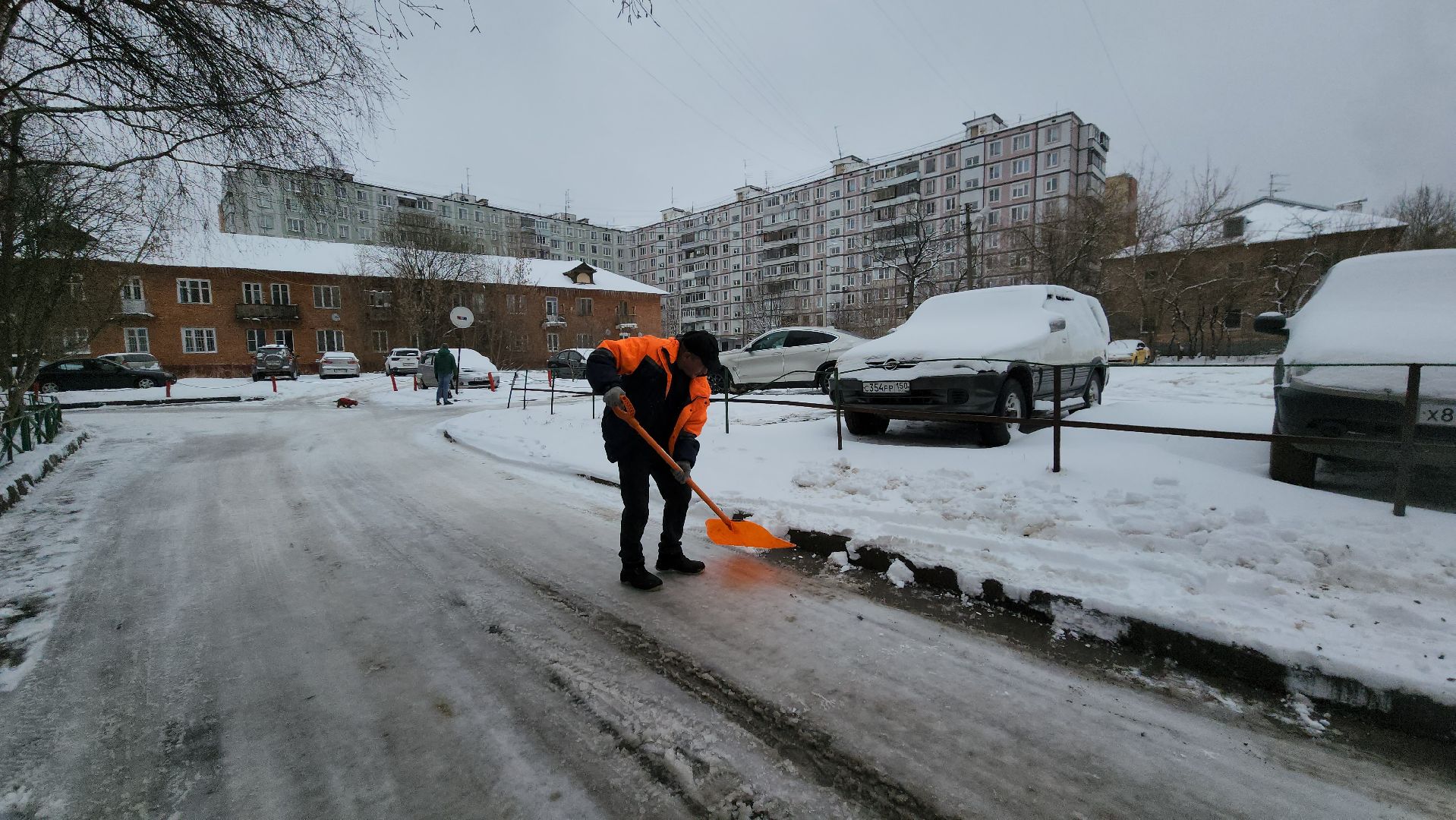 Уборка снега, Лобня, Снег,