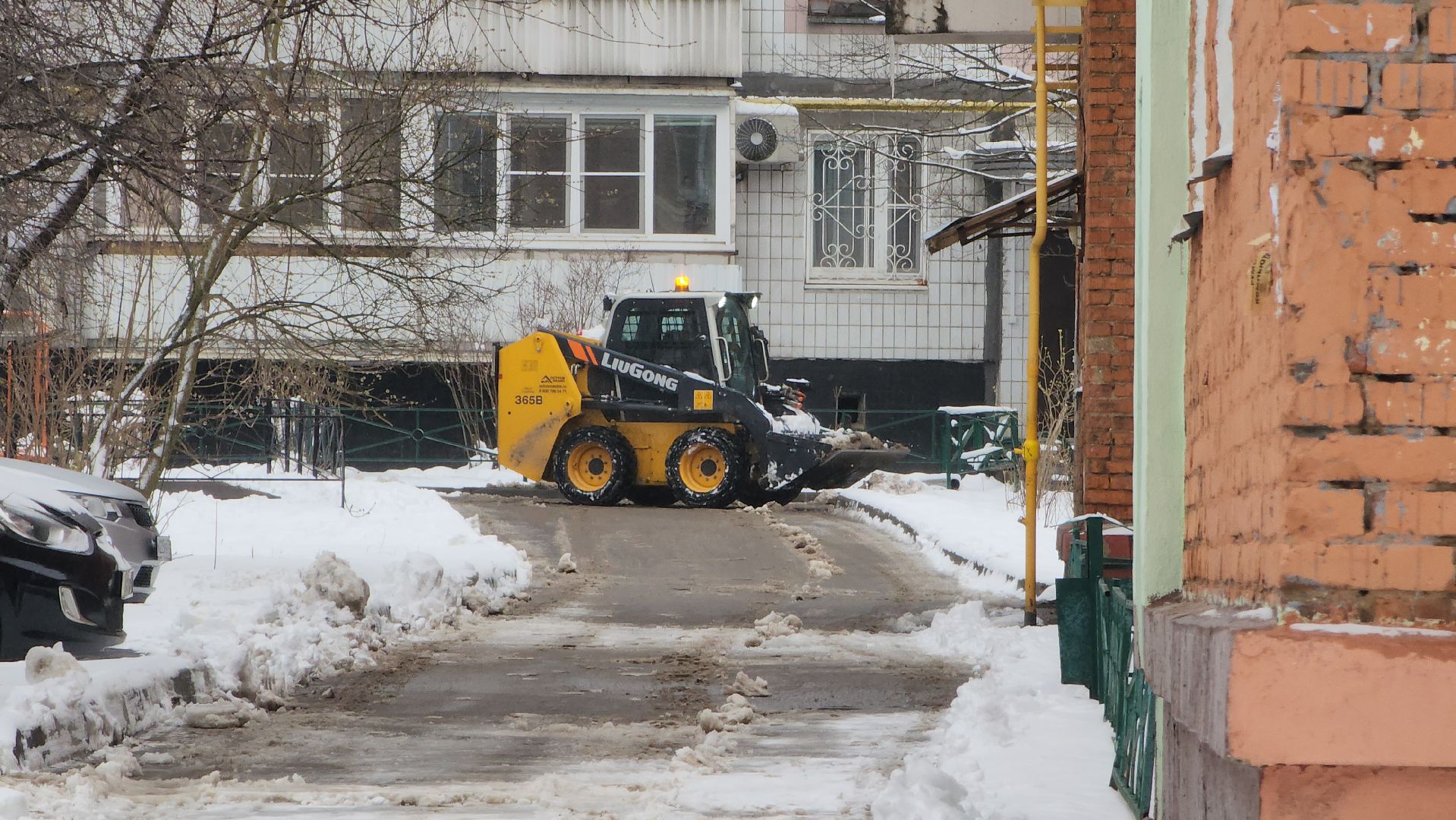 Уборка снега, Лобня, Снег,