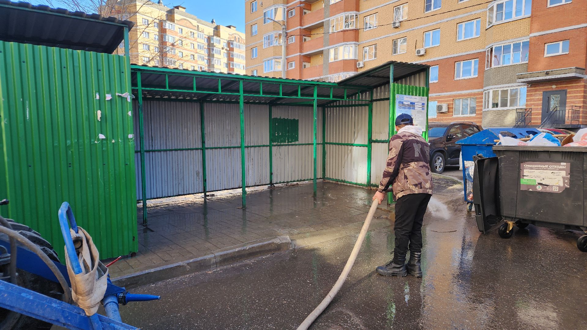 ЖКХ, контейнерные площадки, весенняя уборка, Лосино-Петровский,