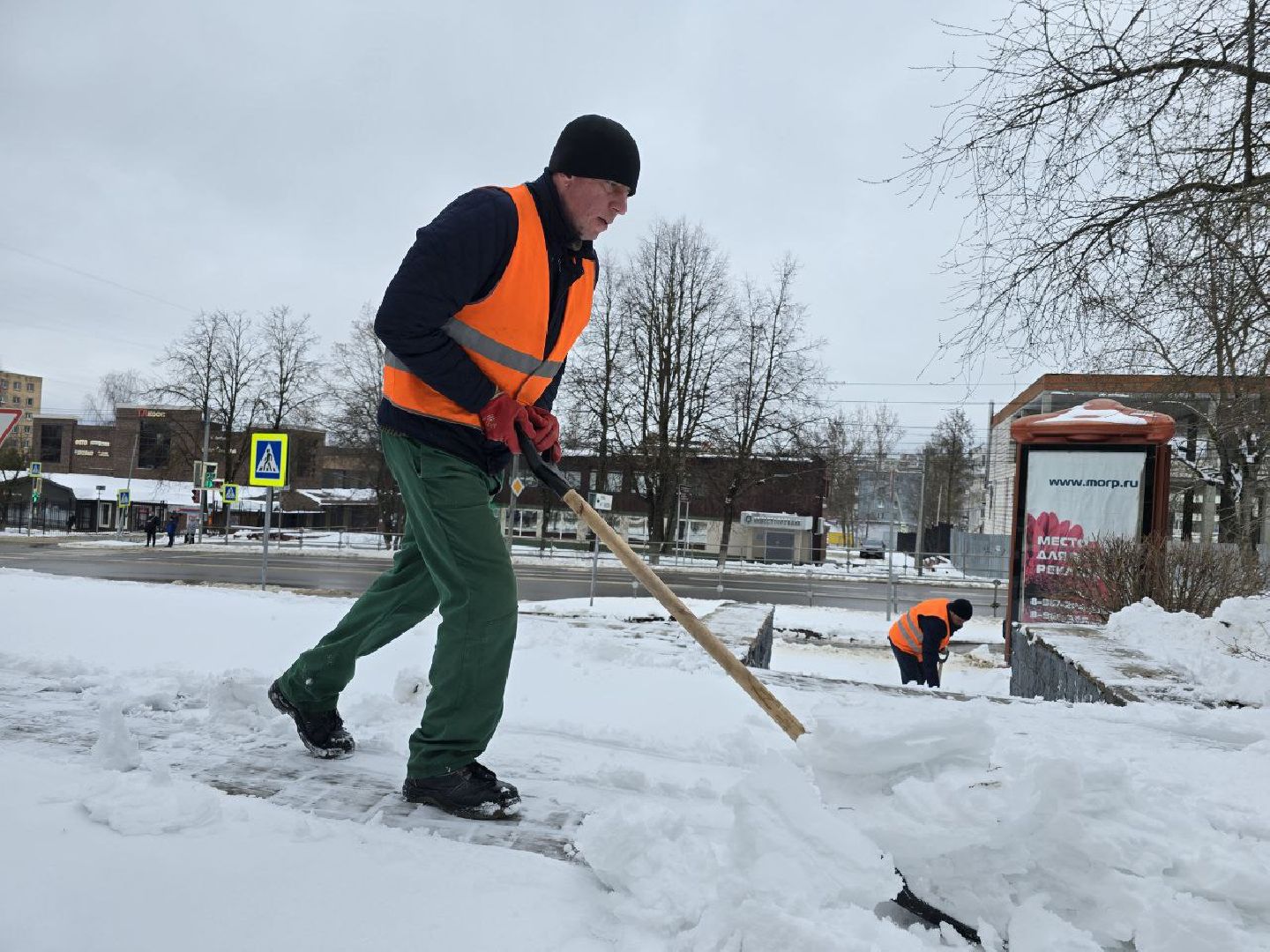 можайск, можайский муниципальный округ, подмосковье, жкх, уборка снега, циклон Зион, коммунальщики,снегопад, дворники,
