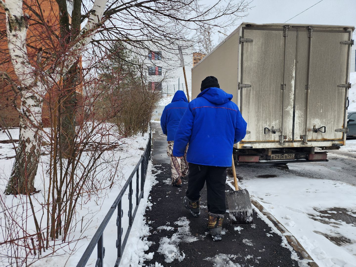 фрязино, снегопад, уборка снега, дворники,