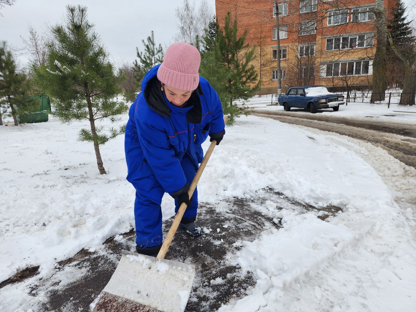 фрязино, снегопад, уборка снега, дворники,