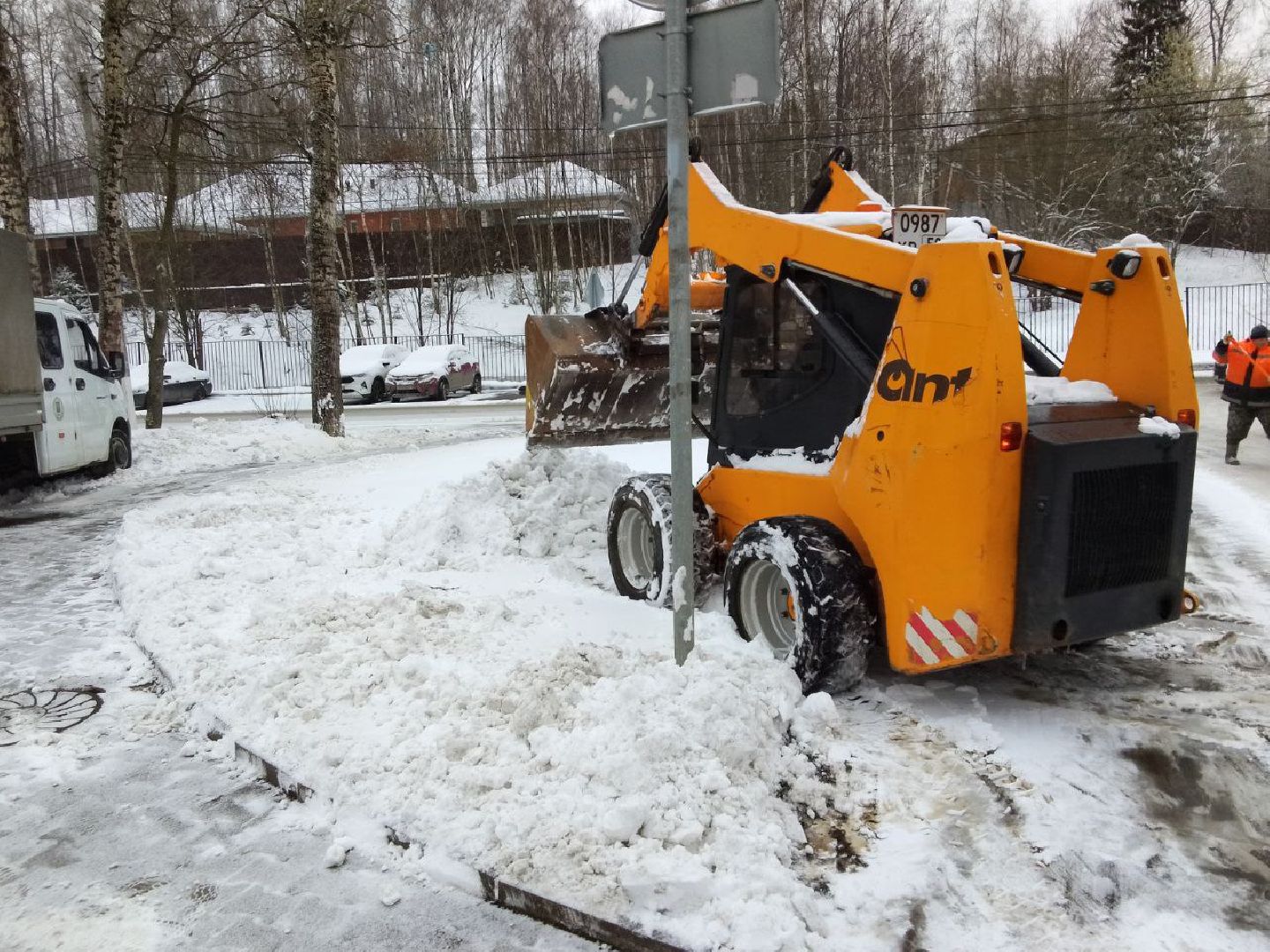 пушкино, коммунальные службы, уборка снега и наледи, микрорайон, западный, рабочие, ук,