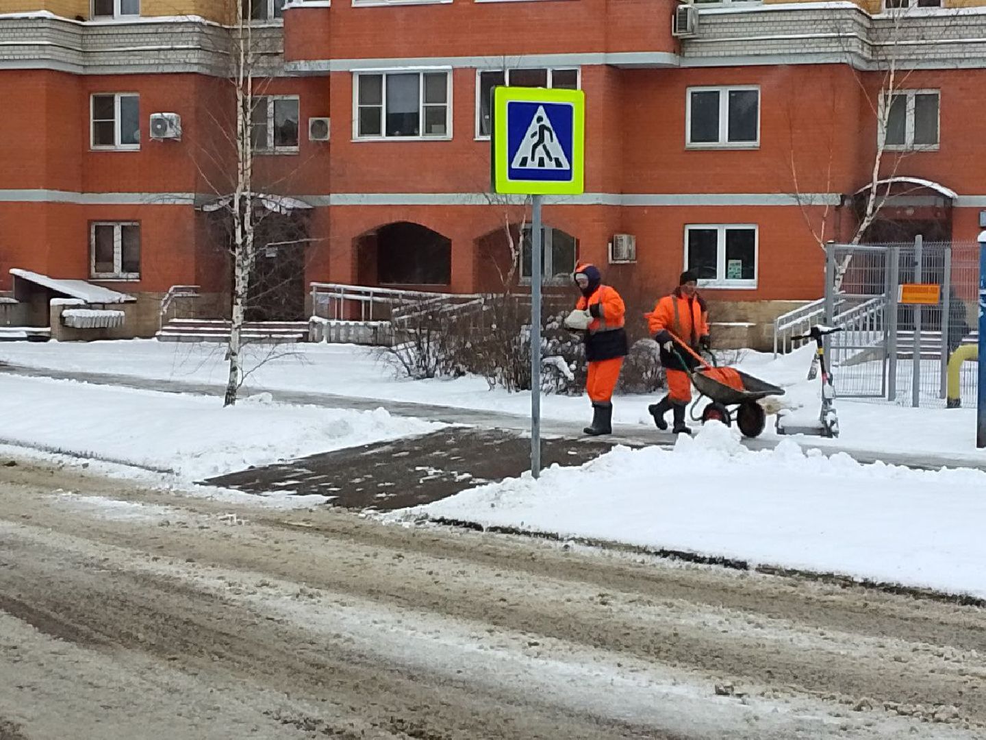 пушкино, коммунальные службы, уборка снега и наледи, микрорайон, западный, рабочие, ук,