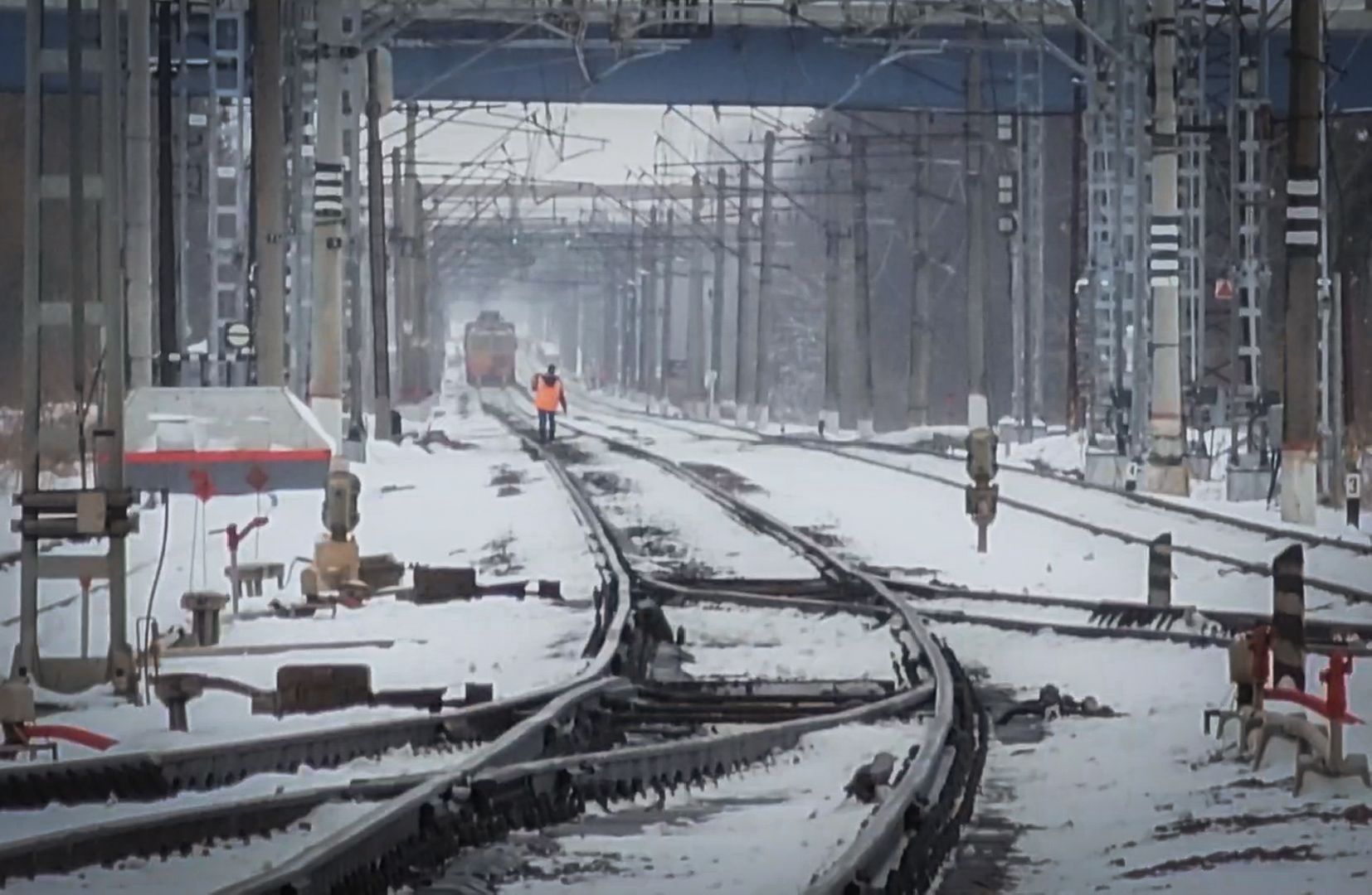 Станция Бронницы, жд, Ремонт железнодорожных путей,