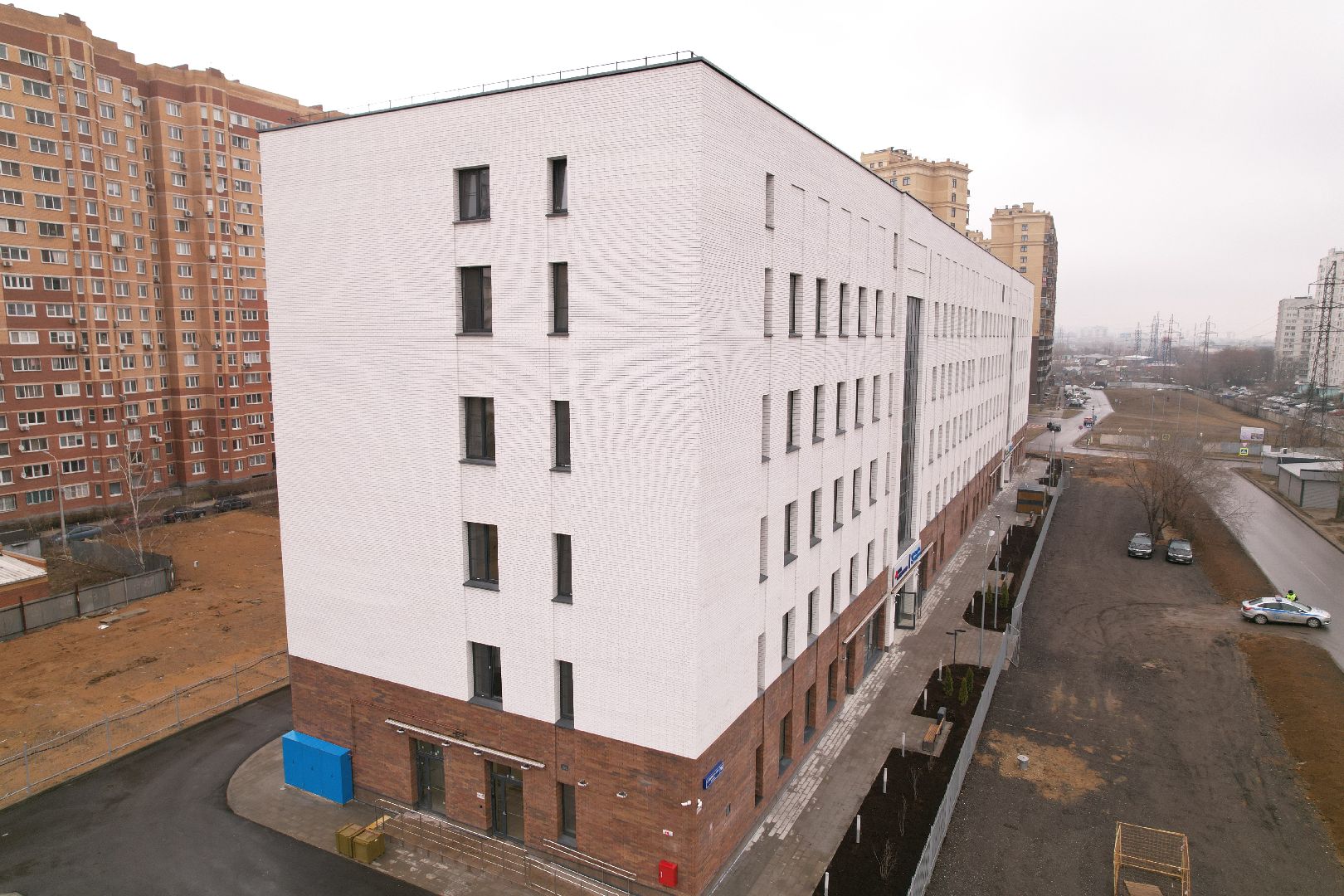 видео с коптера, поликлиника в котельниках, строительство поликлиники,