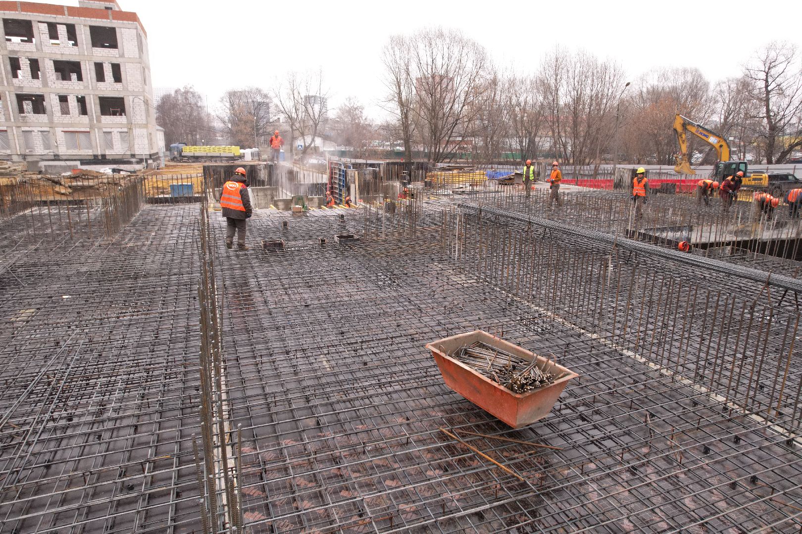видео с коптера, школа и детский сад в котельниках, строительство в котельниках,