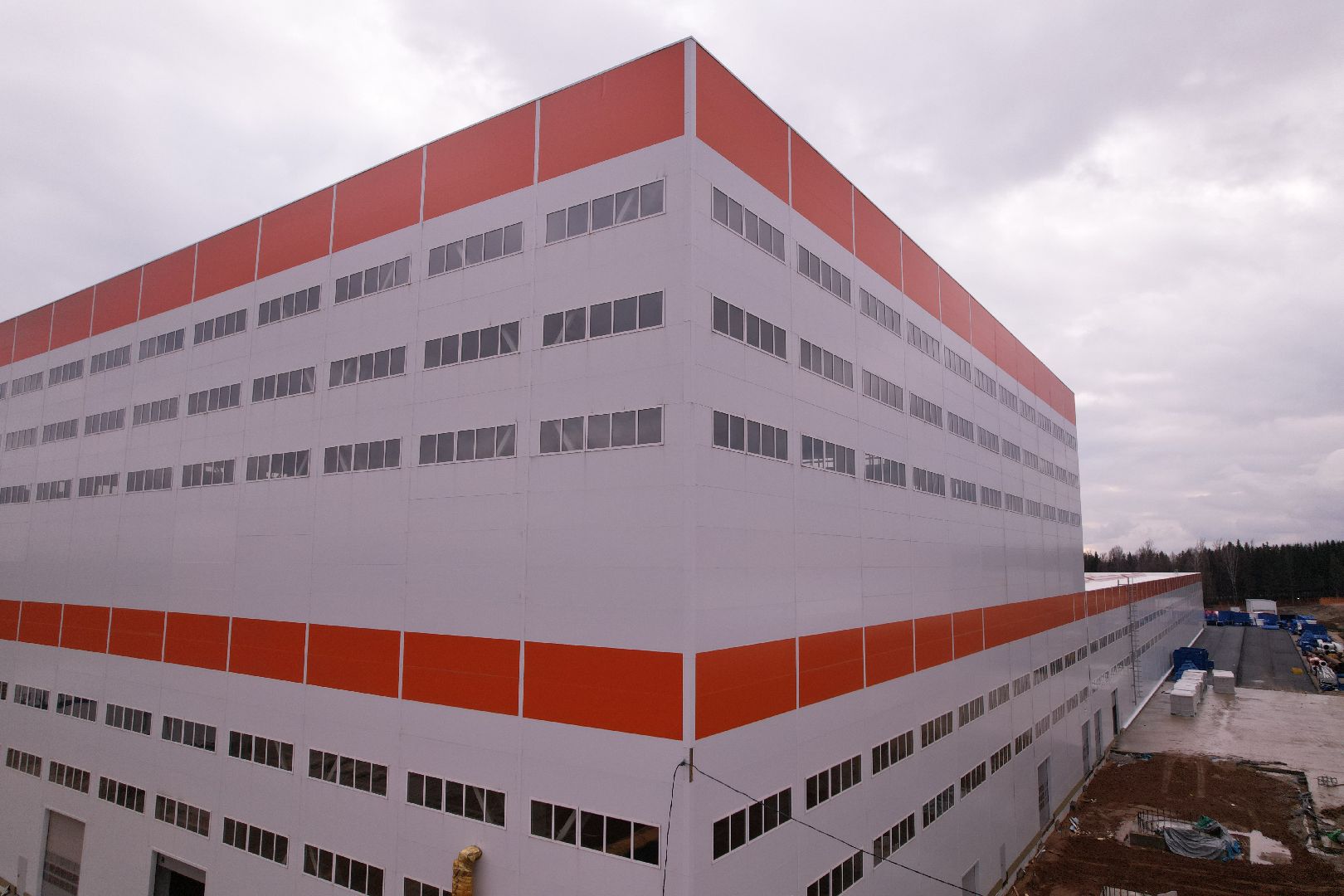 видео с коптера, строительство производственного предприятия в можайске,