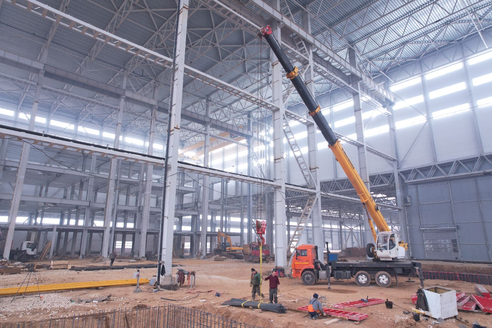 видео с коптера, строительство производственного предприятия в можайске,